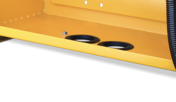 Orificios para el cableado en la base