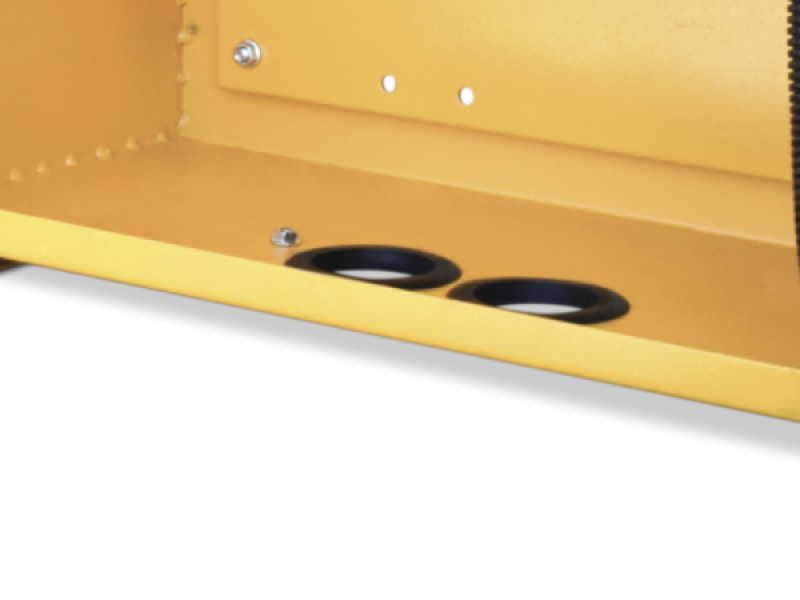 Wiring holes at the base